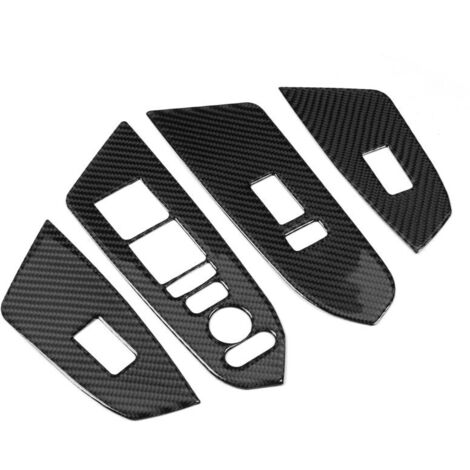 Set of 4 carbon fiber car interior window control panel trims ...
