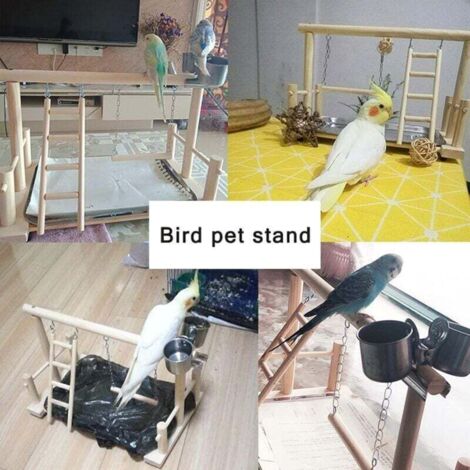 Visual Reference: Bird Play Area Toy For Parrots Cockatoo Cage Accessory With
