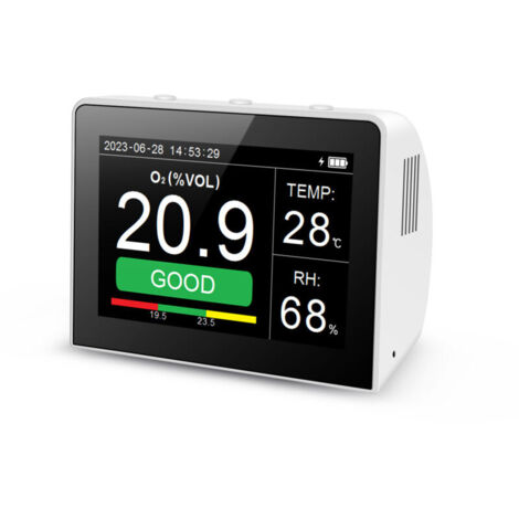 O2 Monitor For Building Multifunctional 3-in-1 desktop O2/Humidity/Temperature Air Quality ...