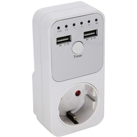 Multifunctional smart countdown timer power outlet with 2 USB ports ...
