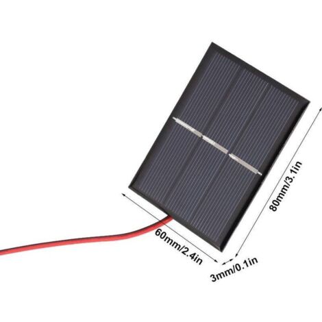 Set of 4 1.5V 0.65W 60x80mm Micro Mini Solar Panel Cells for Solar ...