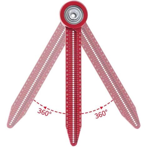 Mini Drawing Compass, Ruler and Woodworking Ruler with Circular Plotter ...