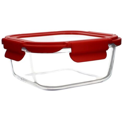 Boîte hermétique carré en verre 500ml, CRISTAL (1/5)