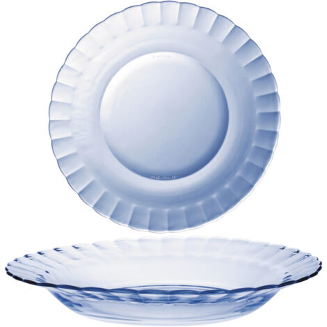 Assiette creuse Duralex PICARDIE MARINE bleue 230 x 35 mm - lot de 6