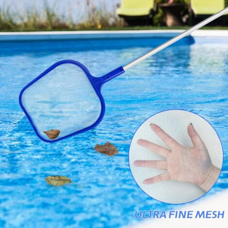 Épuisette De Piscine Télescopique à Mailles Fines - Filet Pour Feuilles Et Débris - Manche Ajustable, Facile à Utiliser