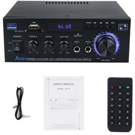 Ampli Audio Portable AK45 12V Format Compact pour Voiture et Maison