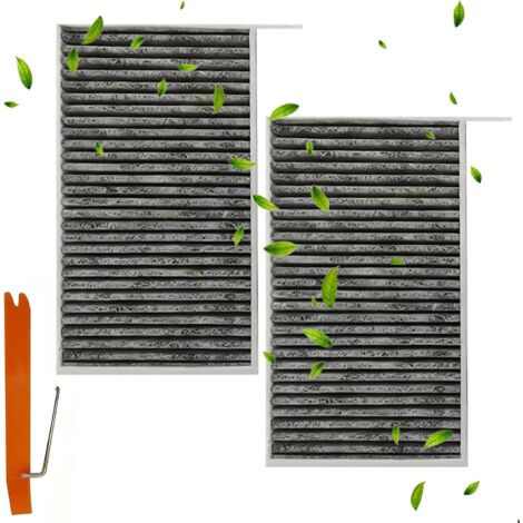 Cabin air filter compatible with Tesla Model 3 and Model Y - set of 2 replacement activated carbon cabin air filters