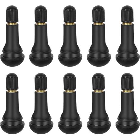 10 Pcs TR413 Car Tire Valve, Universal Tubeless Valve, Auto Rubber Valve, Snap-in Rubber Valves for Rims for Most Cars, Motorcycles, etc.