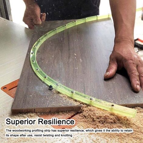 Practical 2m flexible profiling jig for complex curves and shapes, adjustable and fixed. Utility tool for woodworking.