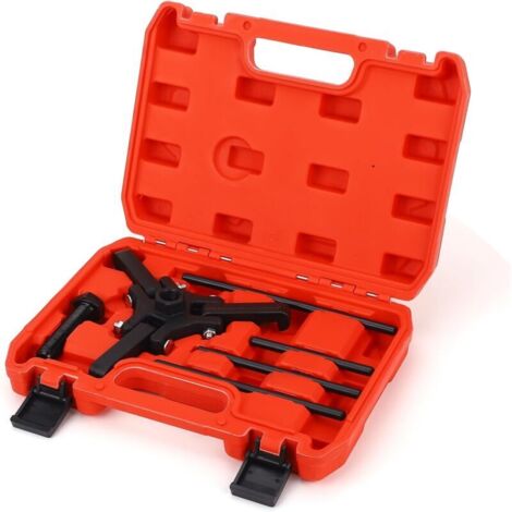 Harmonic Balancer Tool Kit, Shock Absorber Pulley Extractor Compatible with Ford, GM, Chrysler, Cadillac, Chevy Trucks, Mitsubishi, Upgraded Version, 3-Jaw Puller (1/5)