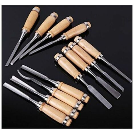 Professional Wood Chisel Set – 12 Sharp Woodworking Tools with Carrying ...