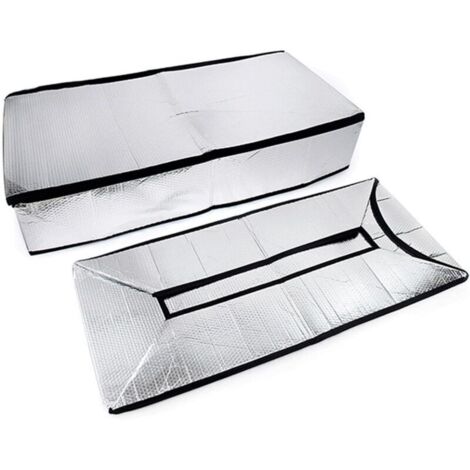 Stay warm in winter and cool in summer with this loft insulation cover made of fire-retardant material and easy to install. (1/4)