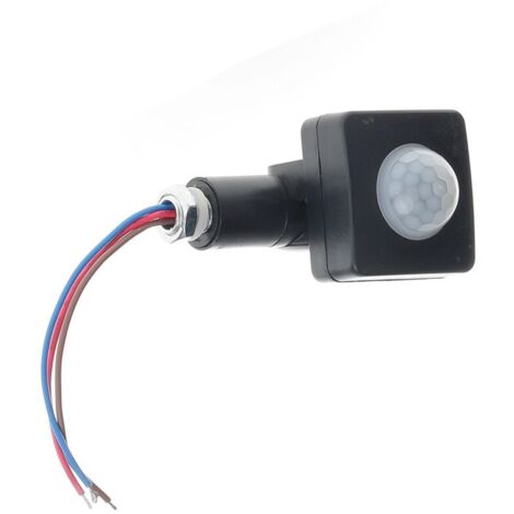 AC85-265V IP65 Adjustable PIR Motion Detector Ultra-Thin LED Outdoor Light Detector, 10mm Black (1/4)