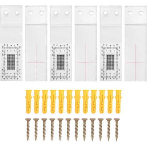 Crack Monitoring Kit, 3-Piece Crack Measuring Tool, Crack Width Gauge, Clear Acrylic Angle Comparison Bracket