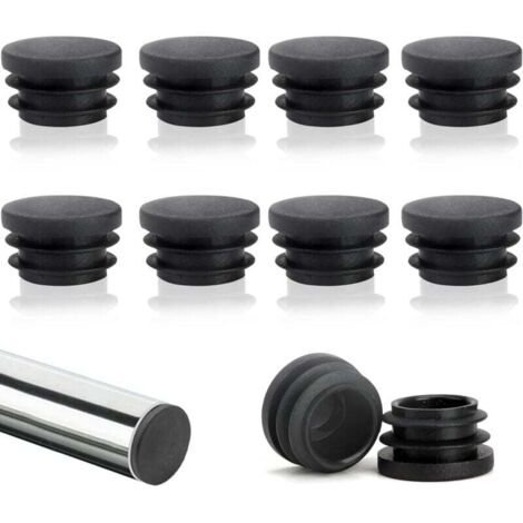 Set of 10 round slat caps, 22mm, round tube slat caps, round plastic chair caps, round wing caps, perfect protection for furniture and floors