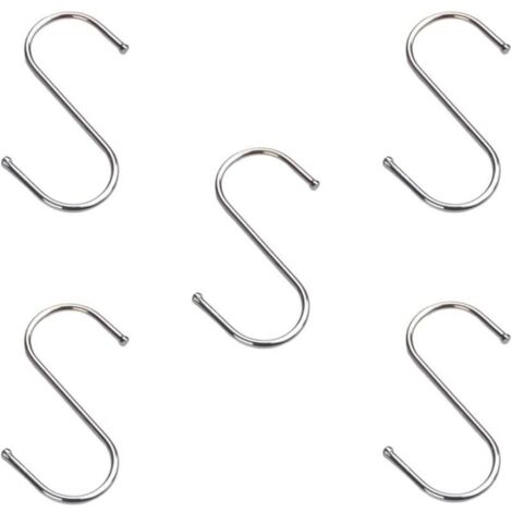 5 Pièces Crochets Acier Inoxydable, Crochet de Suspension, Crochets de Cuisine, pour Salle de Bain, Cuisine, Chambre à Coucher (1/4)