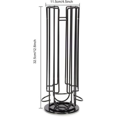 Porte capsules - Dolce Gusto - Parco - Acier chromé - 24 capsules - Cylindrique - Maison