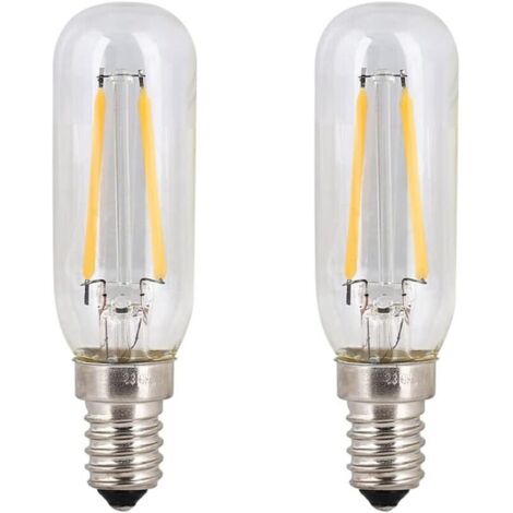 Lot de 2 ampoules LED 4W SES pour hotte aspirante E14 Blanc froid 6000K T25 Ampoules à filament de tube 40W Remplacement à incandescence Petite vis Edison Appareil non dimmable pour hotte