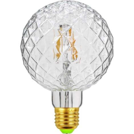Ampoules LED vintage à filament rétro 4 W 220/240 V E27 Ampoule décorative G95 Cristal