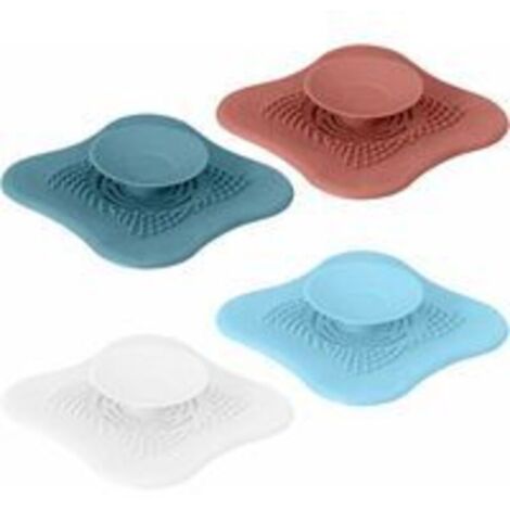 4 pièces Bouchons d'évier de Cuisine, Bouchon de Baignoire Universel en Silicone Bouchon de crépine Accessoires de Salle de Bain pour Cuisine Salle de Bain (Type B) (1/4)