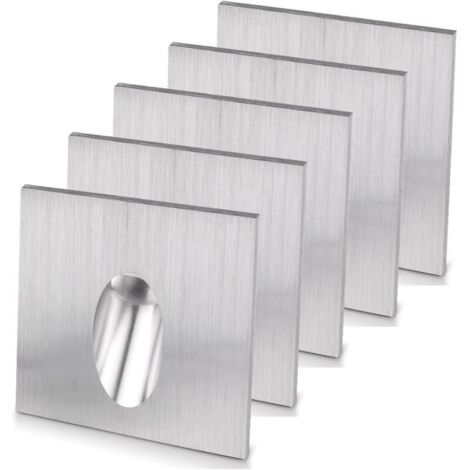 Lot de 5 Spots LED Encastrables Carrés pour Chemin d'Escalier Porche 1W AC 100-245V Blanc Chaud
