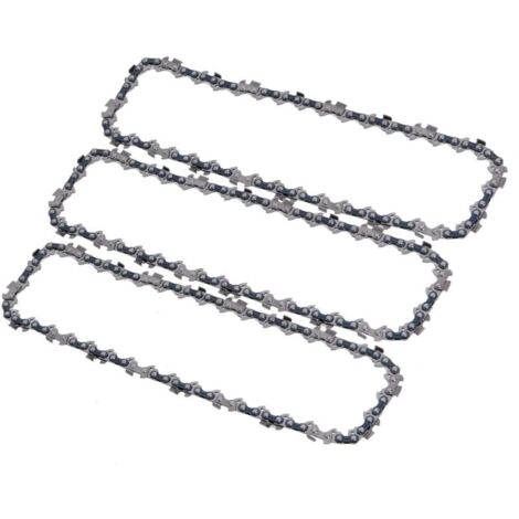 Lot de 3 chaînes et 1 Guide pour tronçoneuse sur perche, 40 maillons et Guide de 29cm, compatible avec Ryobi, Husqvarna, Makita et autres