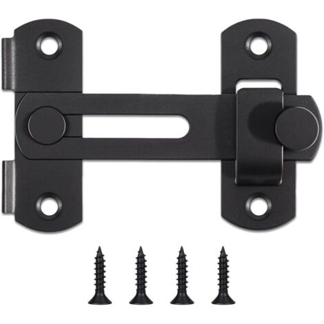 Serrure de porte coulissante de grange, loquets de porte en acier inoxydable, loquet de sécurité à bascule pour armoire à vin, salle de bain, extérieur, garage, fenêtre, jardin, porte de placard (1/4)