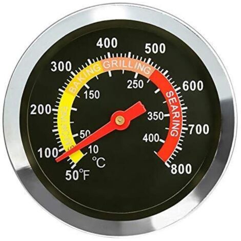 6CM Thermomètre, Fumeur de Barbecue Jauge de température,Thermostat pour BBQ, et thermomètre à Barbecue d’Autres