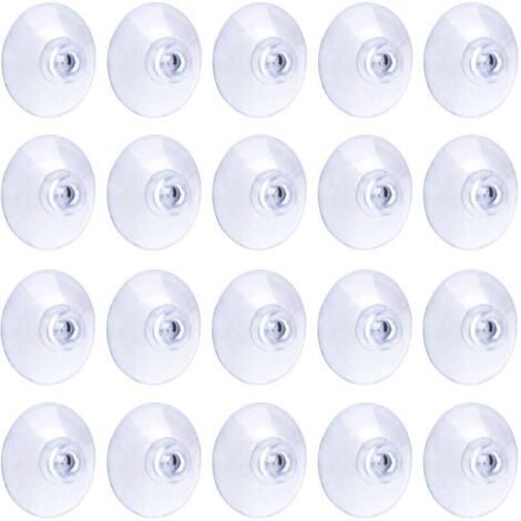 Lot de 20 ventouses Transparentes Ventouse en Plastique PVC de 3 cm sans Crochets pour la décoration et l'organisation de la Maison