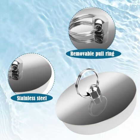 BOUCHON DE BAIGNOIRE pour évier de salle de bain plaqué chrome de haute qualit EUR 10,32 BOUCHON DE BAIGNOIRE pour évier de salle de bain plaqué chrome de haute qualit EUR 10,32