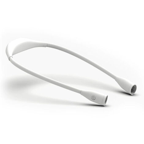 Lampe de lecture LED pour le cou, flexible, 3 couleurs, intensité variable, rechargeable par USB, lampe de chevet mains libres, blanche