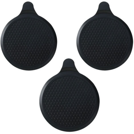 Lot de 3 Bouchons de Vidange en Silicone Diamètre 18.5 cm, Bouchons pour Baignoire, Évier de Cuisine, Lavabo Salle de Bain, Noir