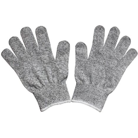 Lot de 2 paires de gants anti-coupures pour enfants - Protection de niveau 5 - Qualité de contact alimentaire (XS)