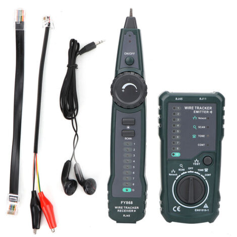 SJLERST Multifunctional Wire Tracker, Telephone Network Cable Tester FY868 RJ45 RJ11 Local Area Network Wire Tracker Kit Line Locator (1/4)