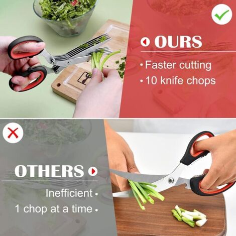 Black multipurpose scissors, scissors, spice scissors, garlic scissors ...