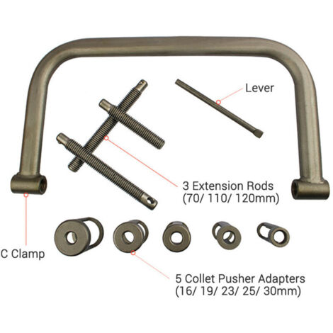 10-piece valve spring compressor C-clamp kit, free removal tool with ...