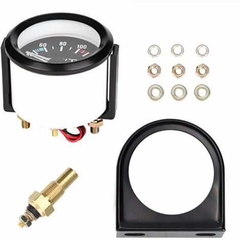 Car Water Temperature Gauge, Car Water Meter, Manometer, Water Temperature Gauge, 2 inch 52mm