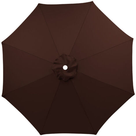 Replacement cover for parasol, 8 ribs, 3 m, waterproof, UV-resistant, replacement fabric, brown (1/4)