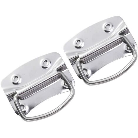 2pcs Stainless Steel Pull Handles Heavy Duty Trunk Handles for Toolbox Door (1/4)