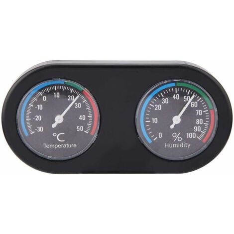 Mini Analog Temperature Hygrometer, Round Shape Thermometer Hygrometer for Reptile Tank