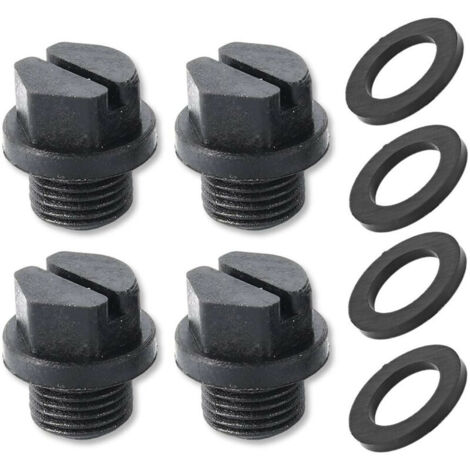 Pack of 4 Drain Plugs with O-Rings, Pump Plug, Pool Filters, Replacement SPX1700FG Pool Drain Pump Plug for Hayward Pumps