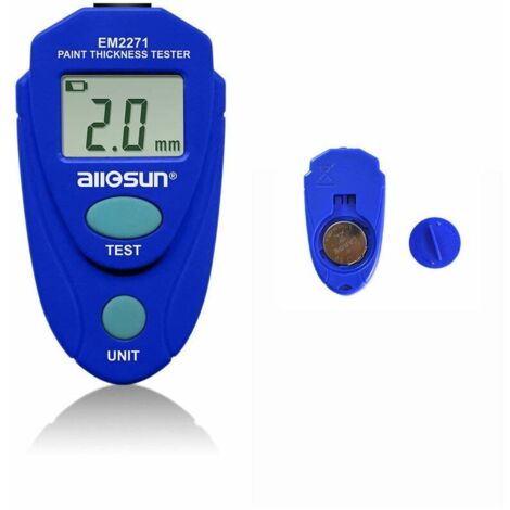 Paint thickness gauge, paint thickness meter for automotive car tool, automatic digital calibration data, mini size with LCD screen