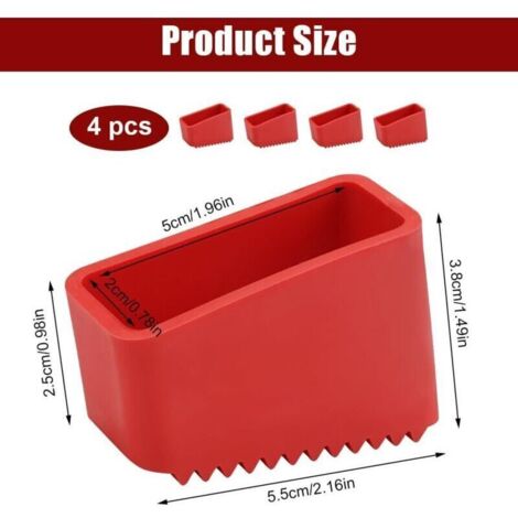 Rubber Ladder Tips 4 Pieces Rubber Ladder Feet Covers, Stepladder Tips 50x20mm, Stepladder ...