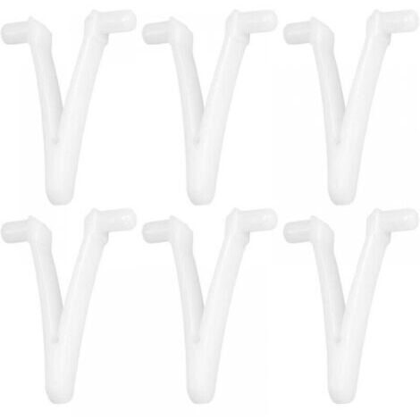6pcs Butterfly V-Clip Pool Supply Set for Swimming Pool Spa Brush Leaf Rake Leaf Skimmer Vacuum Head for Pool Cleaning
