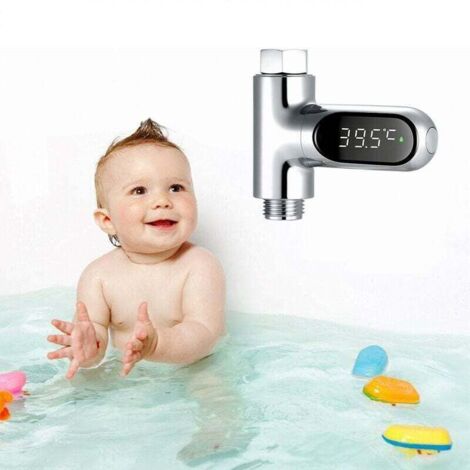LED Display Water Meter, Digital Shower Thermometer, Bath Temperature ...