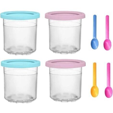 4-Piece Ice Cream Pint Cups for Ice Cream Maker Storage Container - Ice Cream Maker Series