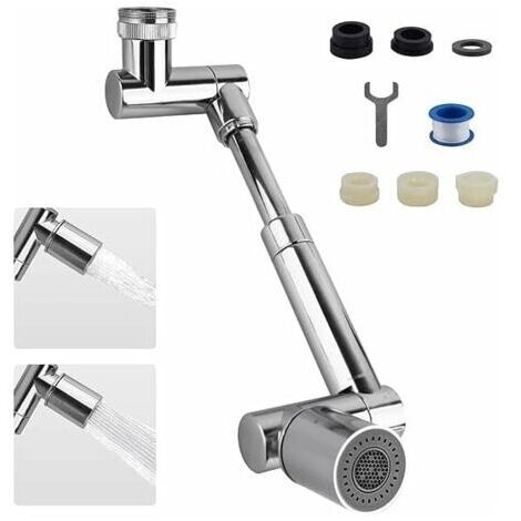 1440° swivel spout, 2 spray patterns, multifunctional kitchen faucet, splash guard, swivel spout