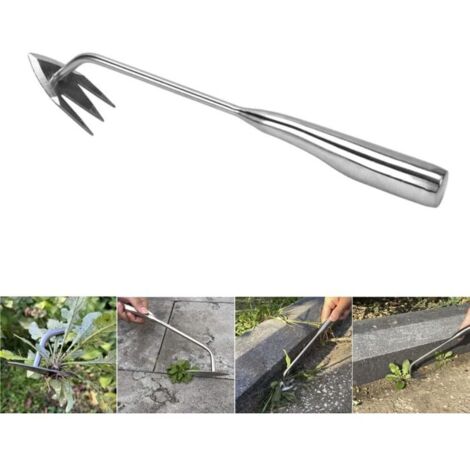 CSPARCV 1 PCS Stainless Steel Manual Weeder, 34.5cm, Weeding Rake, Manual Weeders, Garden Tools, Gardening Tools (1/4)