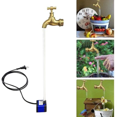 Invisible spout watering fountain, floating tap fountain, magic invisible tap fountain, floating tap for DIY artistic garden decoration