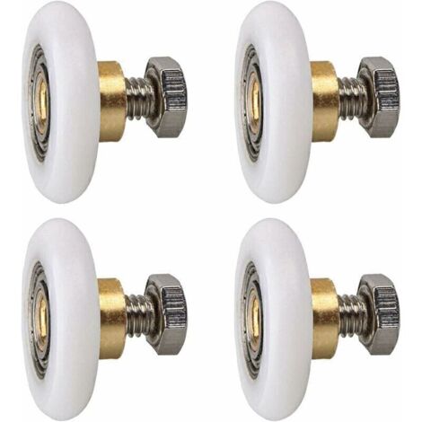 LaBlanc - Shower Door Roller, Shower Door Roller Wheel, Sliding Door Rollers, Replacement Door Wheel for Roller, 4 Pieces (20MM)